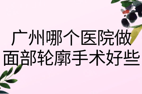广州哪个医院做面部轮廓手术好些？广大/紫馨/韩妃/美恩这四家实力靠谱