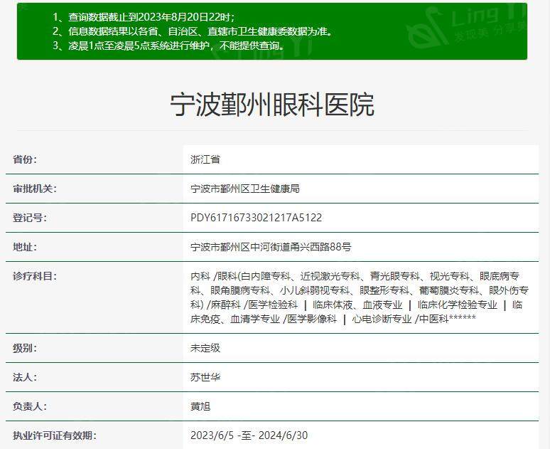 宁波鄞州眼科医院资质