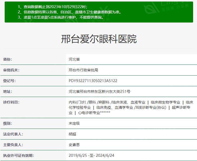 邢台爱尔眼科医院资质