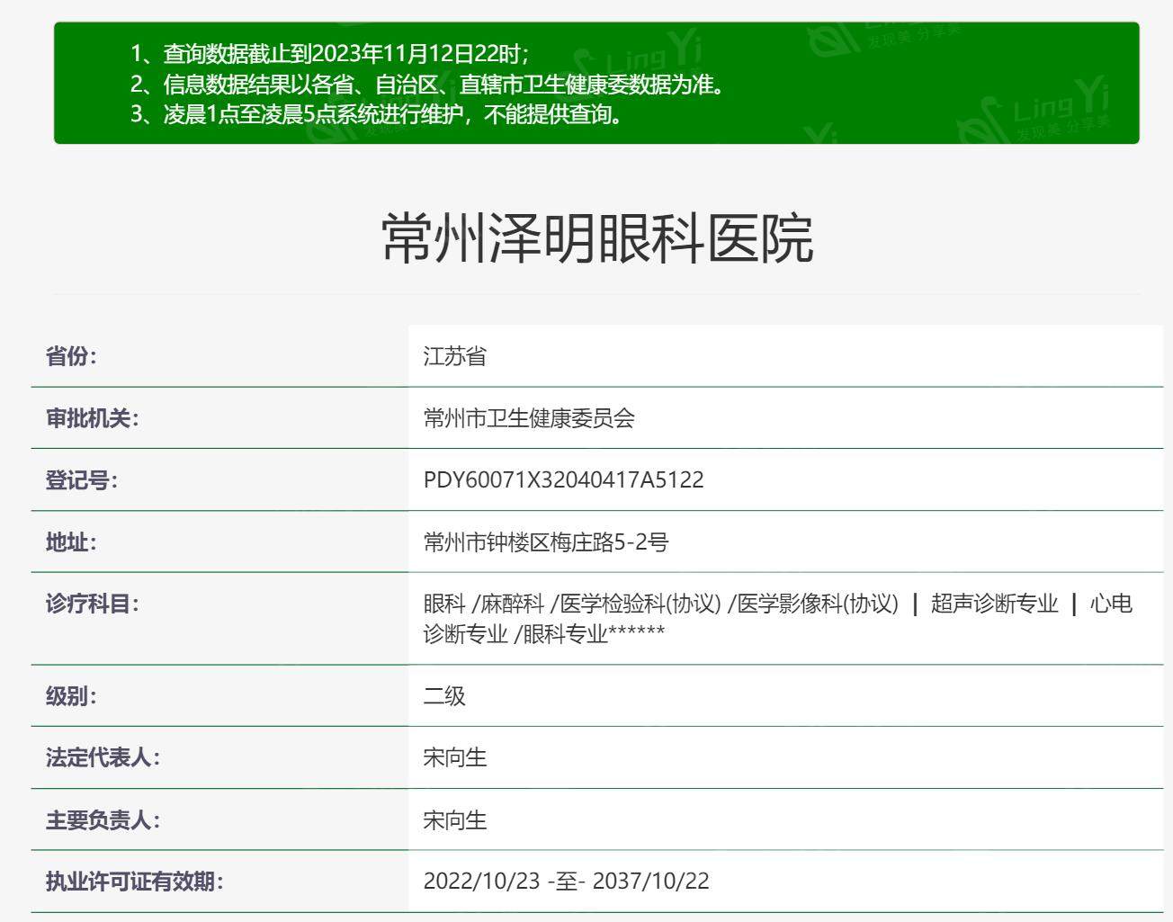 常州泽明眼科医院资质
