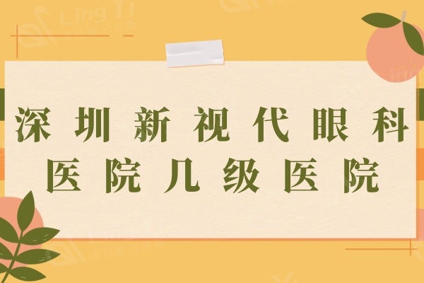 深圳新视代眼科医院几级医院？无级别但是资质正规还是当地医保机构