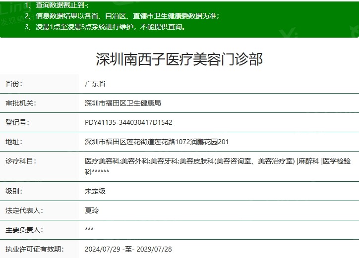 深圳南西子医疗美容门诊部