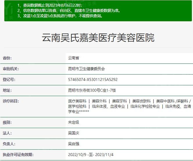 云南吴氏嘉美医疗美容医院口碑怎么样 网评技术不赖价格不贵