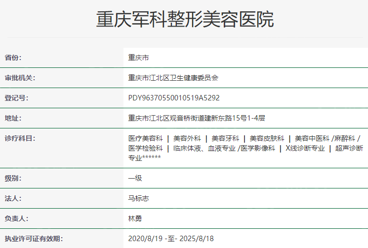 重庆军科疤痕中心医保可以报销吗 医院正规评价挺高的 