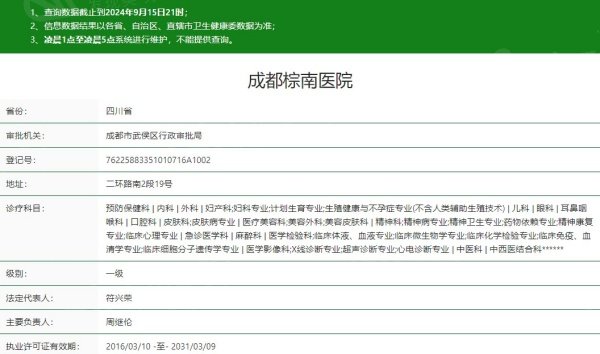 看一看成都棕南医院医美项目收费标准 他家正规且性价比高