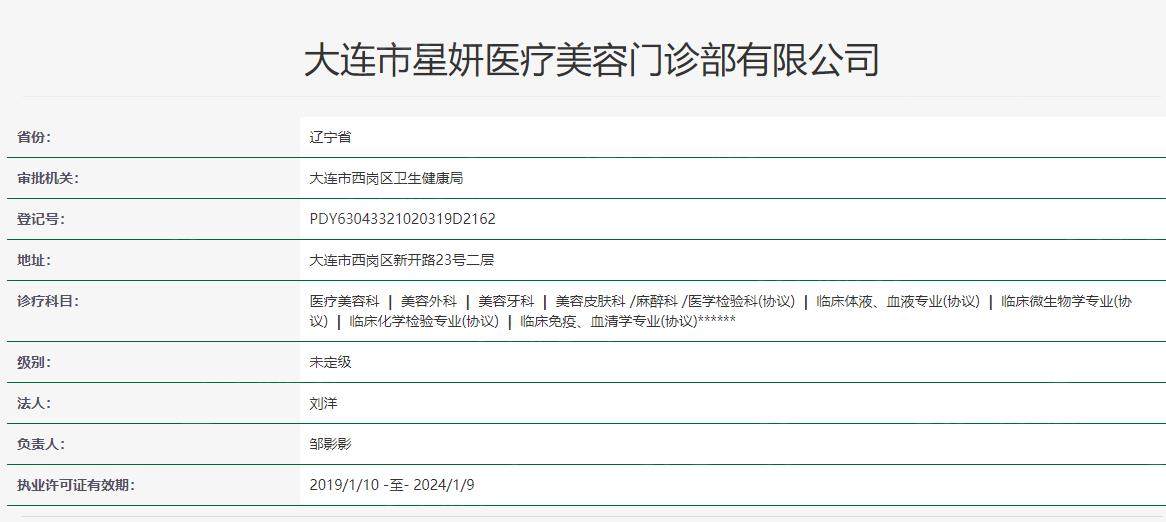 大连星妍医疗美容门诊部口碑好吗 