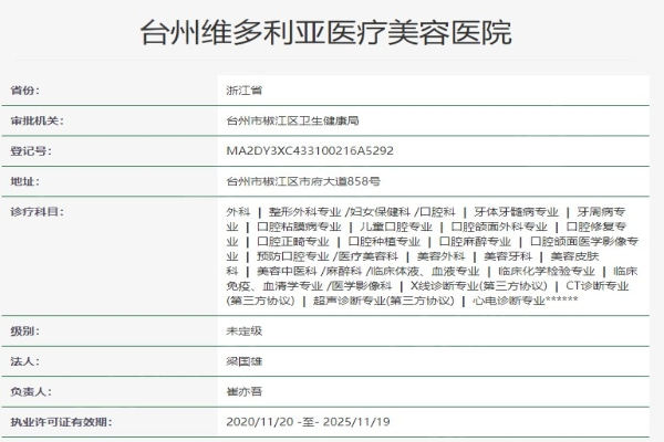 浙江台州维多利亚整形美容医院价格表（高端品质），脱毛项目收费380元起