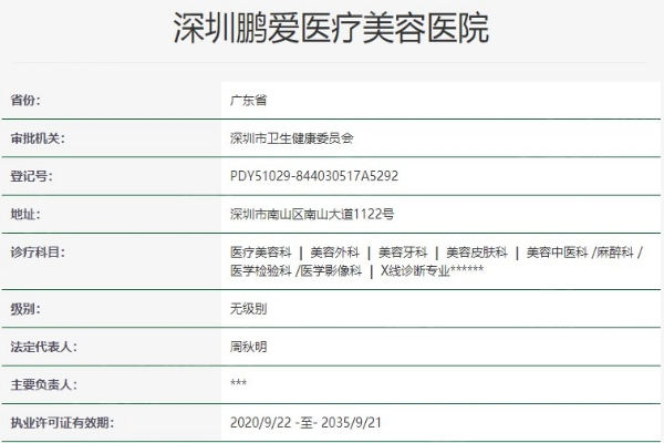 全新深圳鹏爱医疗美容医院收费高吗？曝光吸脂/面部填充/眼部综合不坑人  