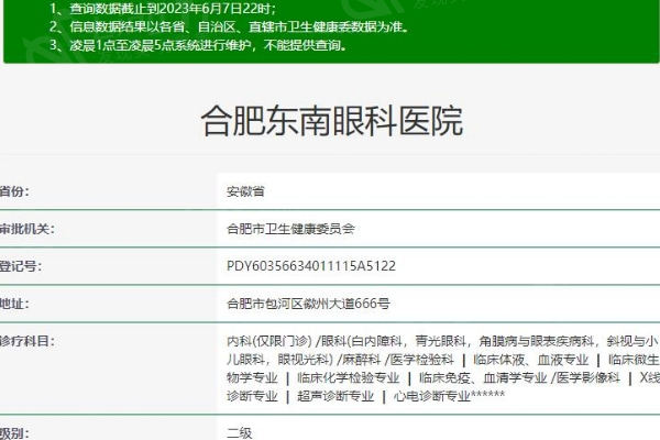 合肥东南眼科医院值得信赖吗？从医院资质和特色诊疗看其实力