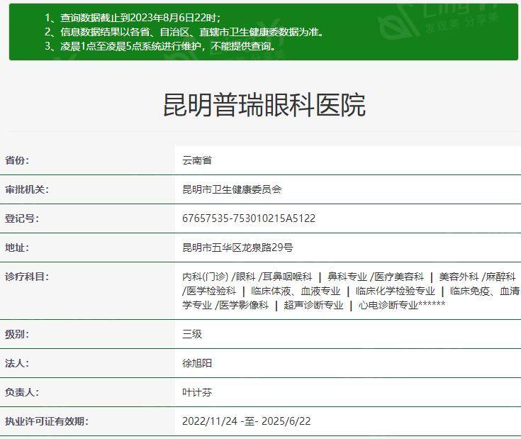 昆明普瑞眼科医院近视技术咋样？医生实力强价格清晰不糊涂
