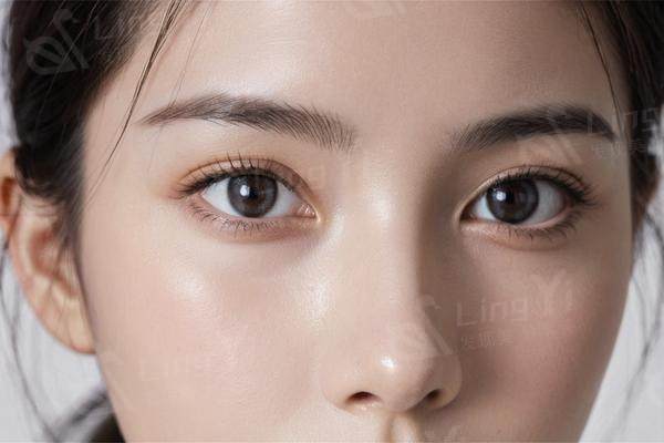 少抬眉 + 轻抚平额头，改善抬头纹