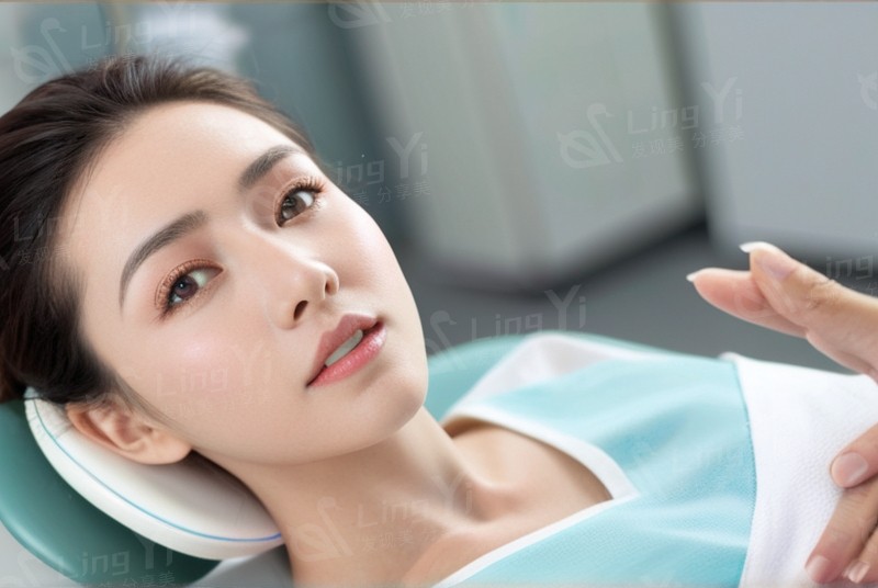 抬头纹深用抗皱精华，涂后双手掌心捂额头促吸收​