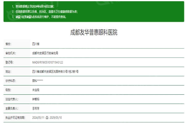 成都友华普惠眼科医院口碑好不好？好评率高反馈优，正规资质让人超安心