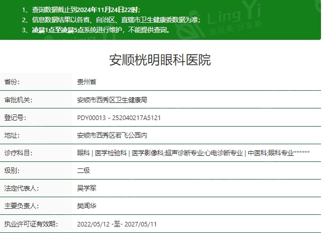 贵州安顺光明眼科医院眼科收费：激光近视手术10600+人工晶体植入27100+斜视治疗4300+