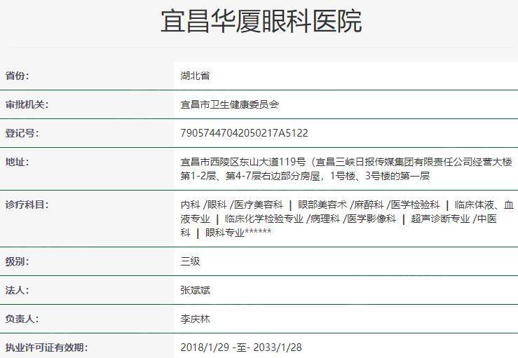 宜昌华厦眼科口碑好吗？华厦眼科旗下正规，提供青光眼手术评价不错！