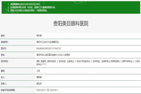 贵阳美目眼科医院正规吗？医疗资质及医生团队介绍
