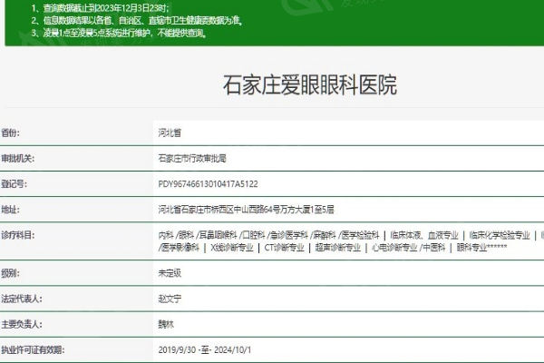 河北石家庄爱眼眼科医院是几级医院？揭秘，技术放心病例真实快了解！