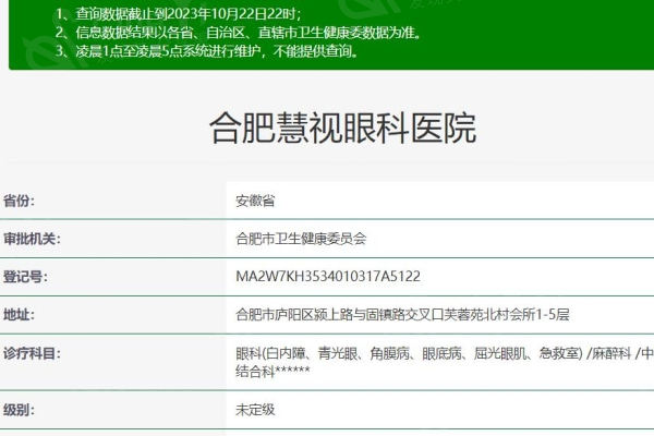 合肥慧视眼科医院正规吗？医院资质 / 患者口碑评价告诉你答案